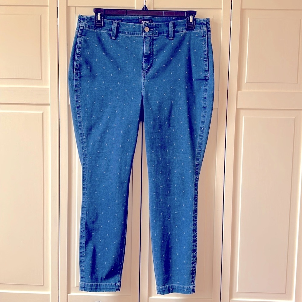 NYDJ AMI Skinny Polka Dot Cropped Jeans Summer!